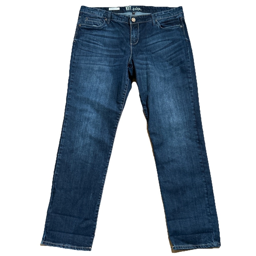Kut From The Kloth Jeans Women's 16 Blue Dark Wash Catherine Boyfriend Stretch